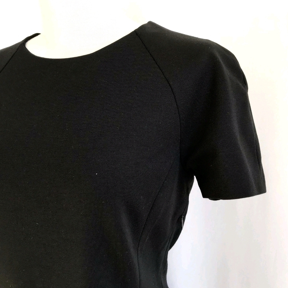 Jil Sander Short Sleeve  Little Black Cocktail Dress Knee Length 34 (Small) - Picture 4 of 9